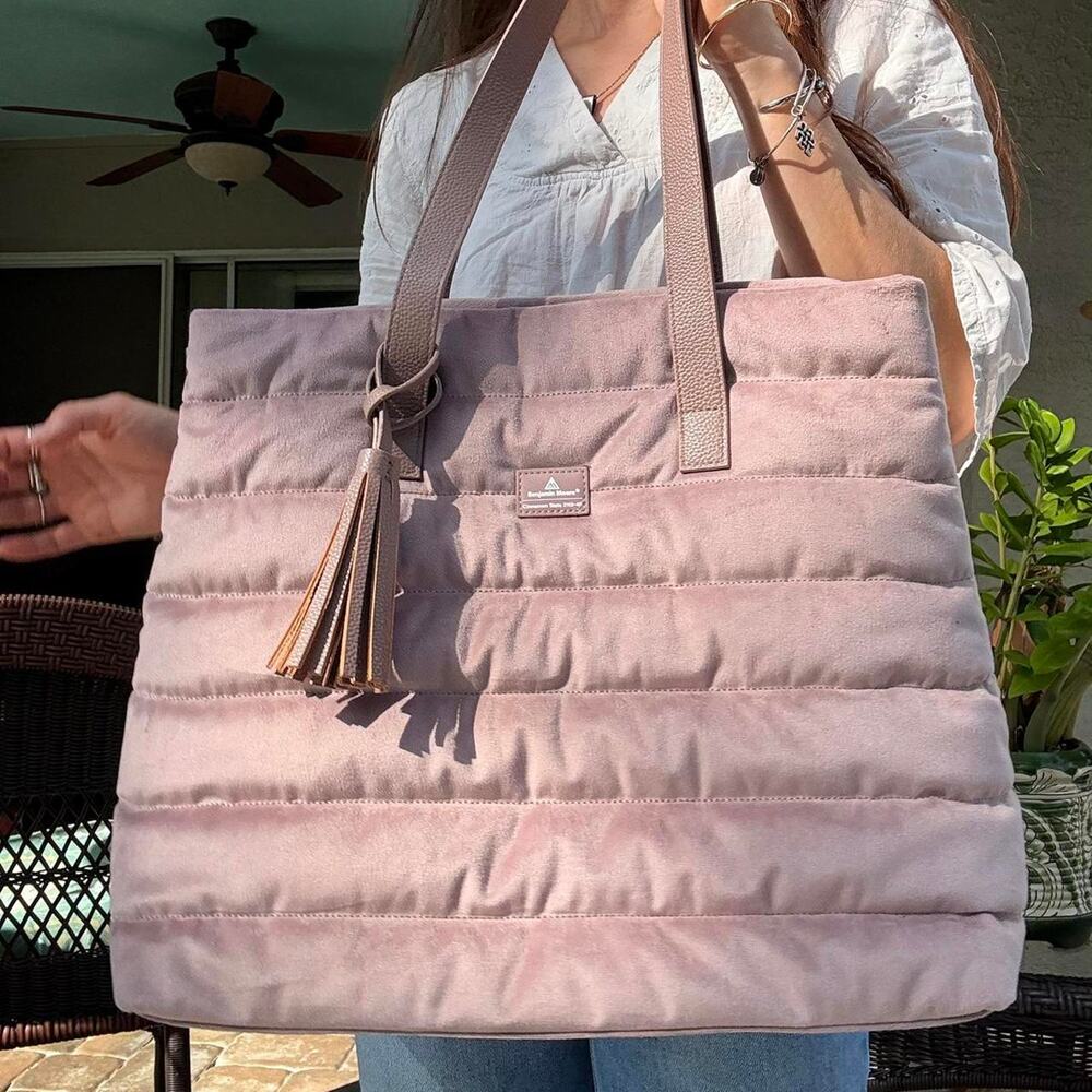 Quilted Mauve Tote Bag